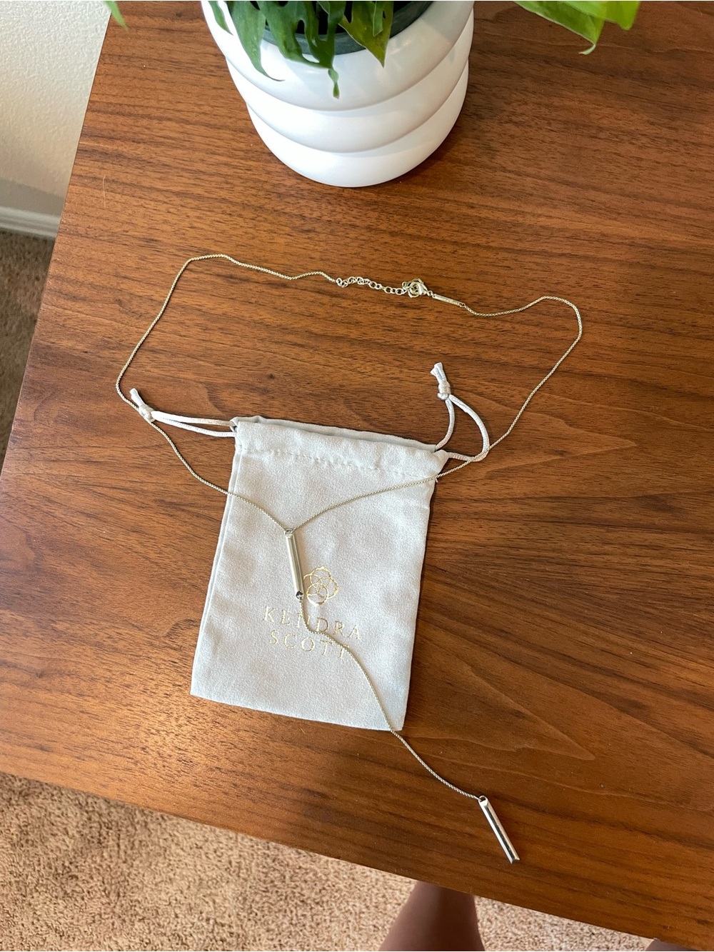 Kendra Scott Gold Y Necklace